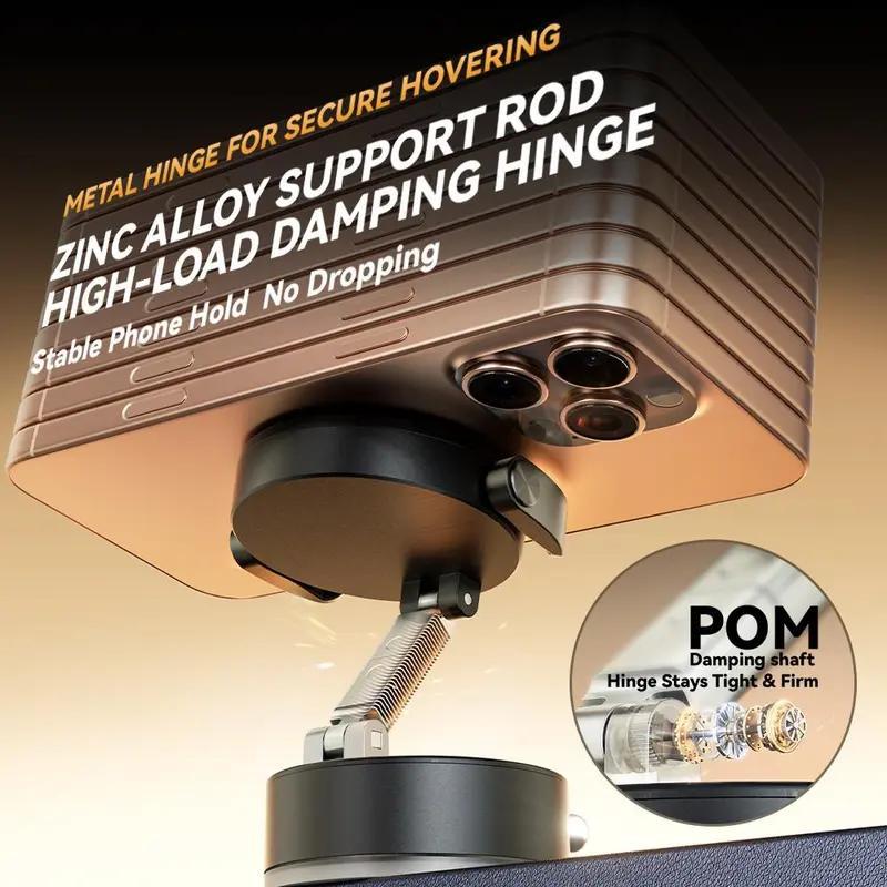 2025 Upgraded Wireless Magnetic 360 Degree Rotating Adjustable Folding Car Phone Holder Strong Suction Power Is Suitable For Magsafe And All Smartphones